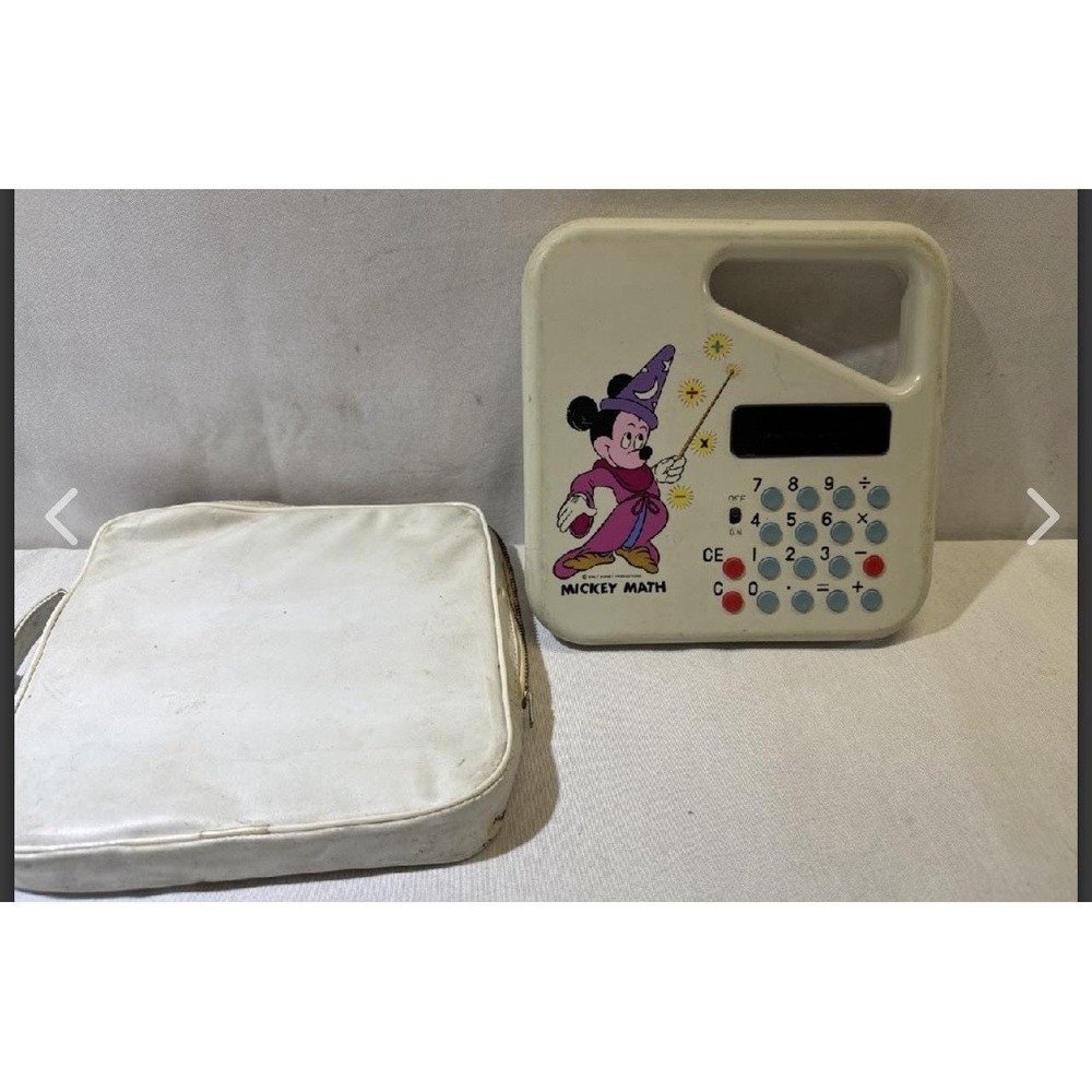 1975 Mickey Mouse Math Calculator Vintage Omron‎